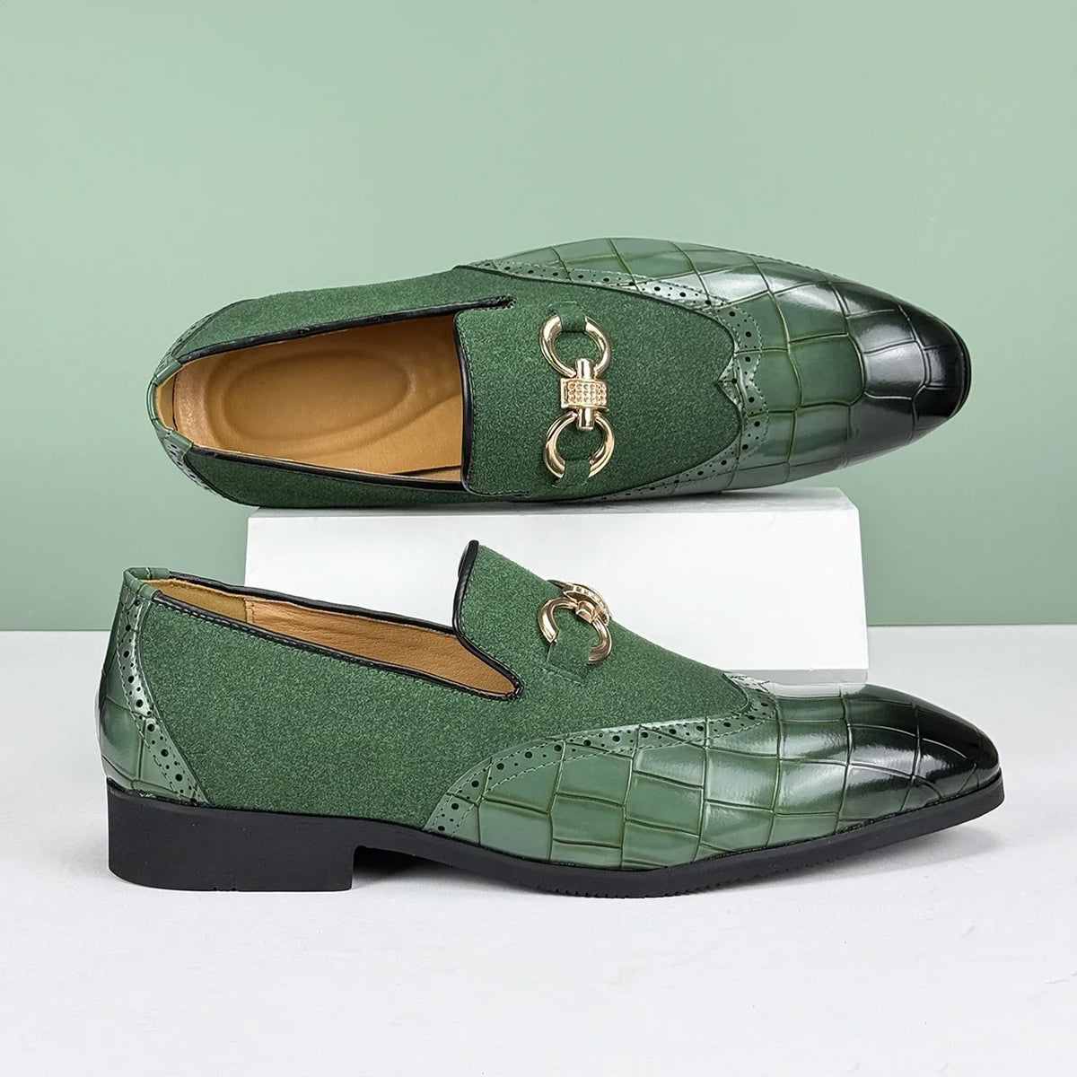 Valerio Leather Loafers - Redwood Main