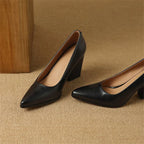 Verona | Women Pointed Toe Pumps With Block Heel
