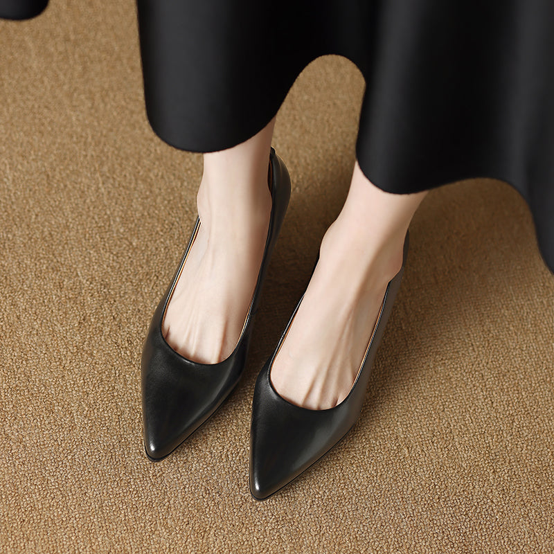 Verona | Women Pointed Toe Pumps With Block Heel
