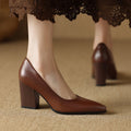 Verona | Women Pointed Toe Pumps With Block Heel
