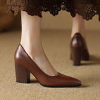 Verona | Women Pointed Toe Pumps With Block Heel