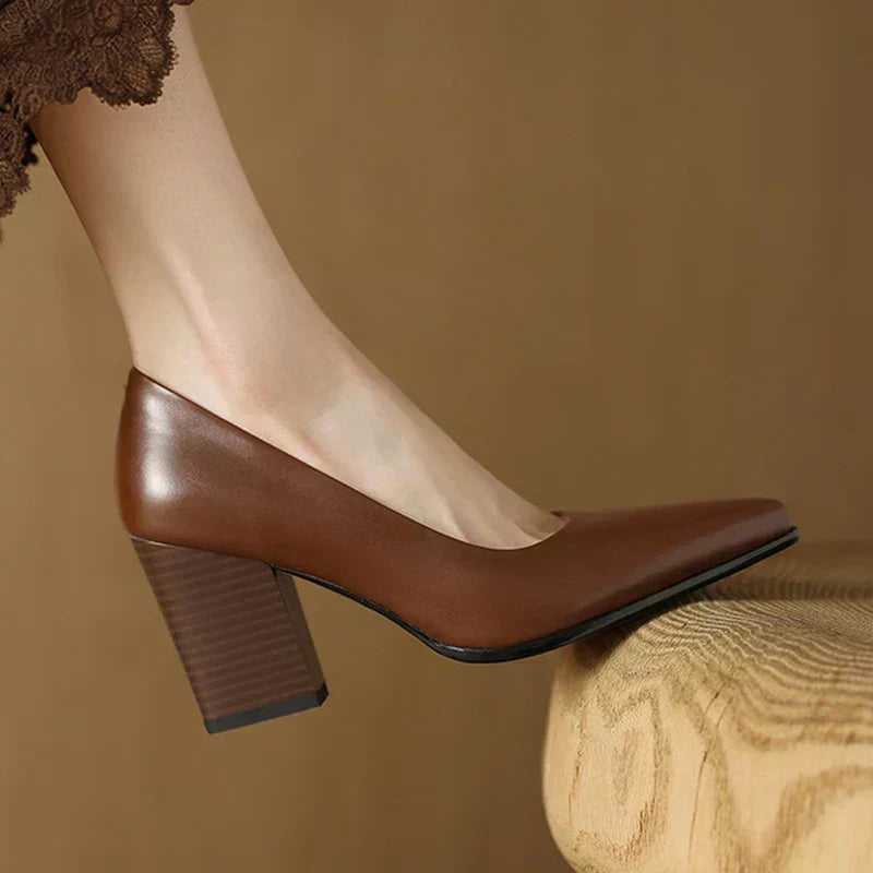 Verona | Women Pointed Toe Pumps With Block Heel