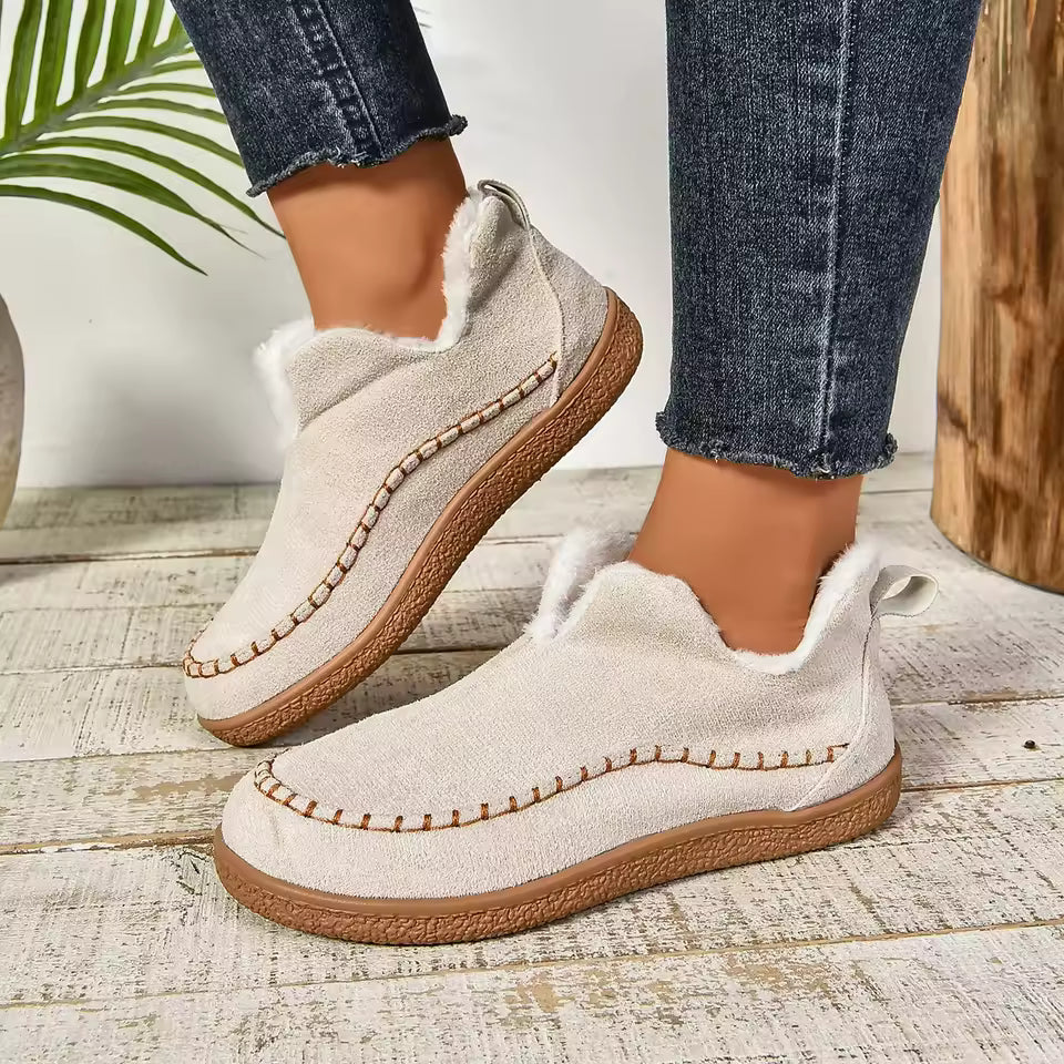 Emily | Women Lined Slip On House Sandals With Round Toe