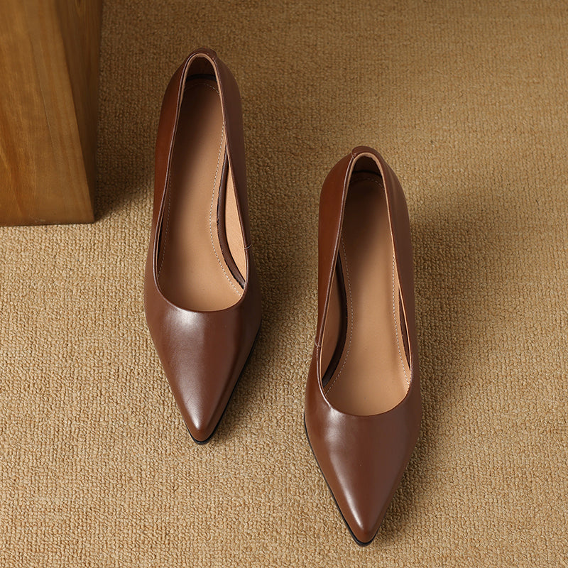 Verona | Women Pointed Toe Pumps With Block Heel