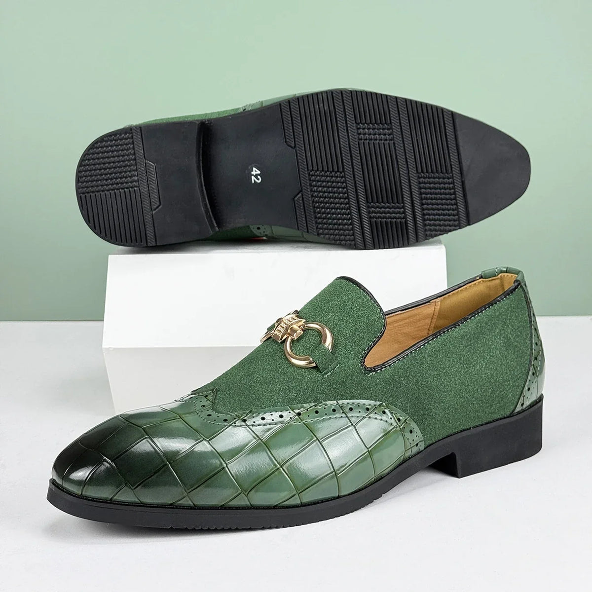 Valerio Leather Loafers - Redwood Main