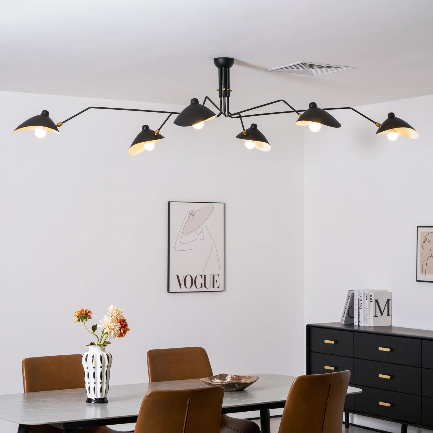 Multi-Arm Spider Ceiling Light A