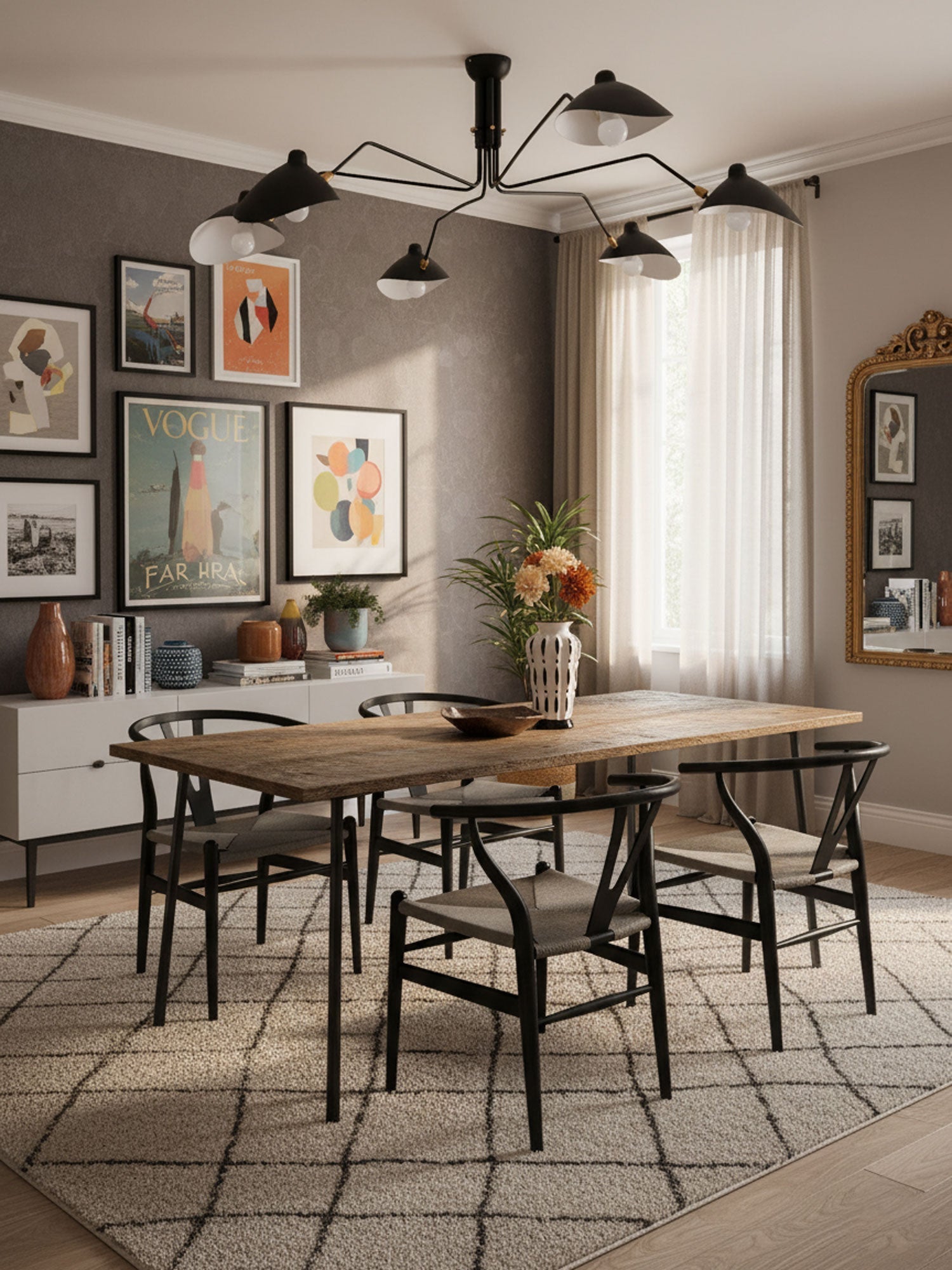 Multi-Arm Spider Ceiling Light A