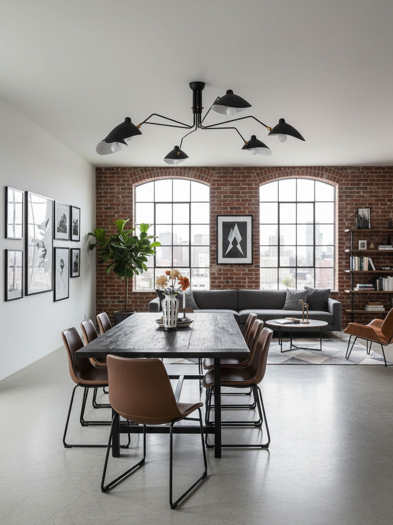 Multi-Arm Spider Ceiling Light A