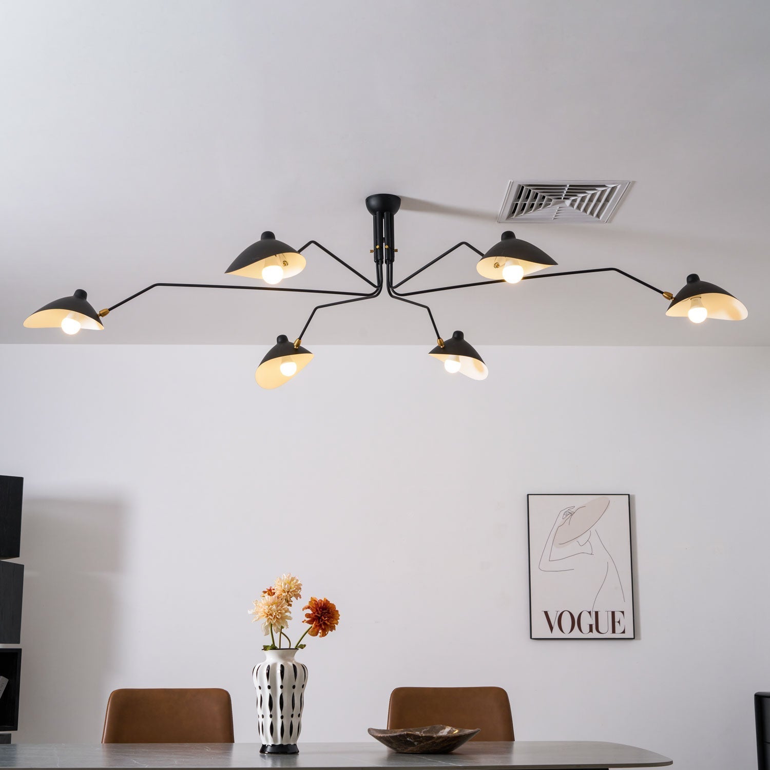 Multi-Arm Spider Ceiling Light A