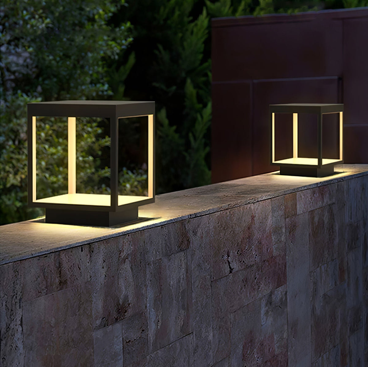 Square Frame Post Outdoor Light