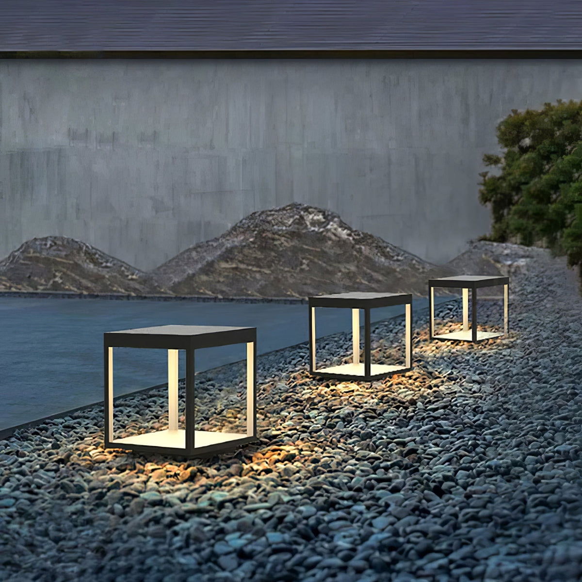 Square Frame Post Outdoor Light