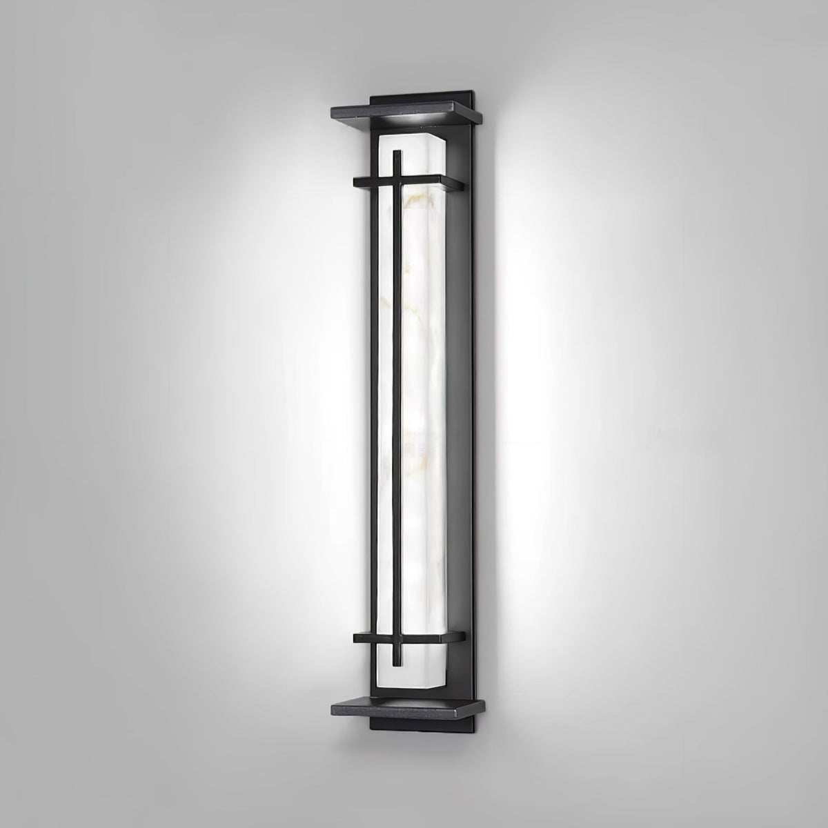 Square Outdoor Alabaster Wall Light