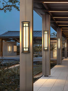 Square Outdoor Alabaster Wall Light