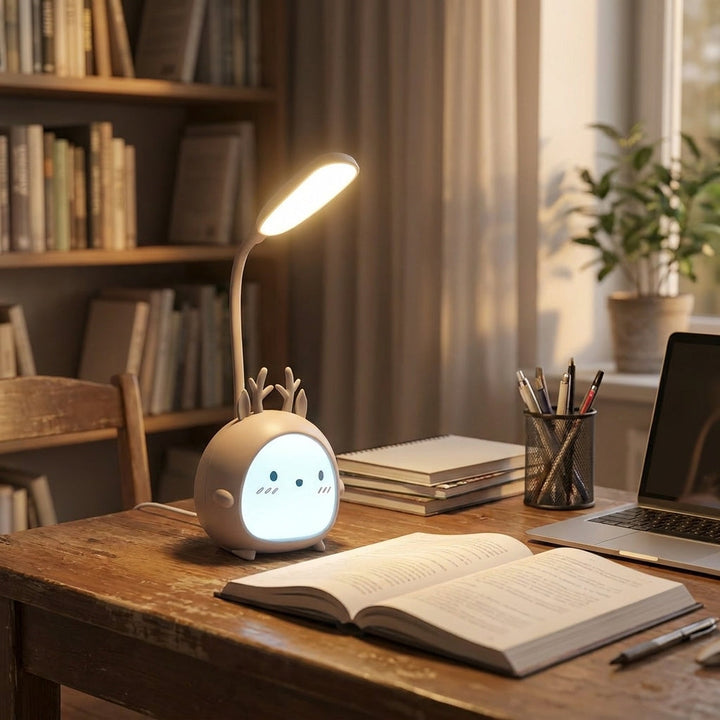 Gentle LED Reading Lamp with Flexible Neck and USB Connection