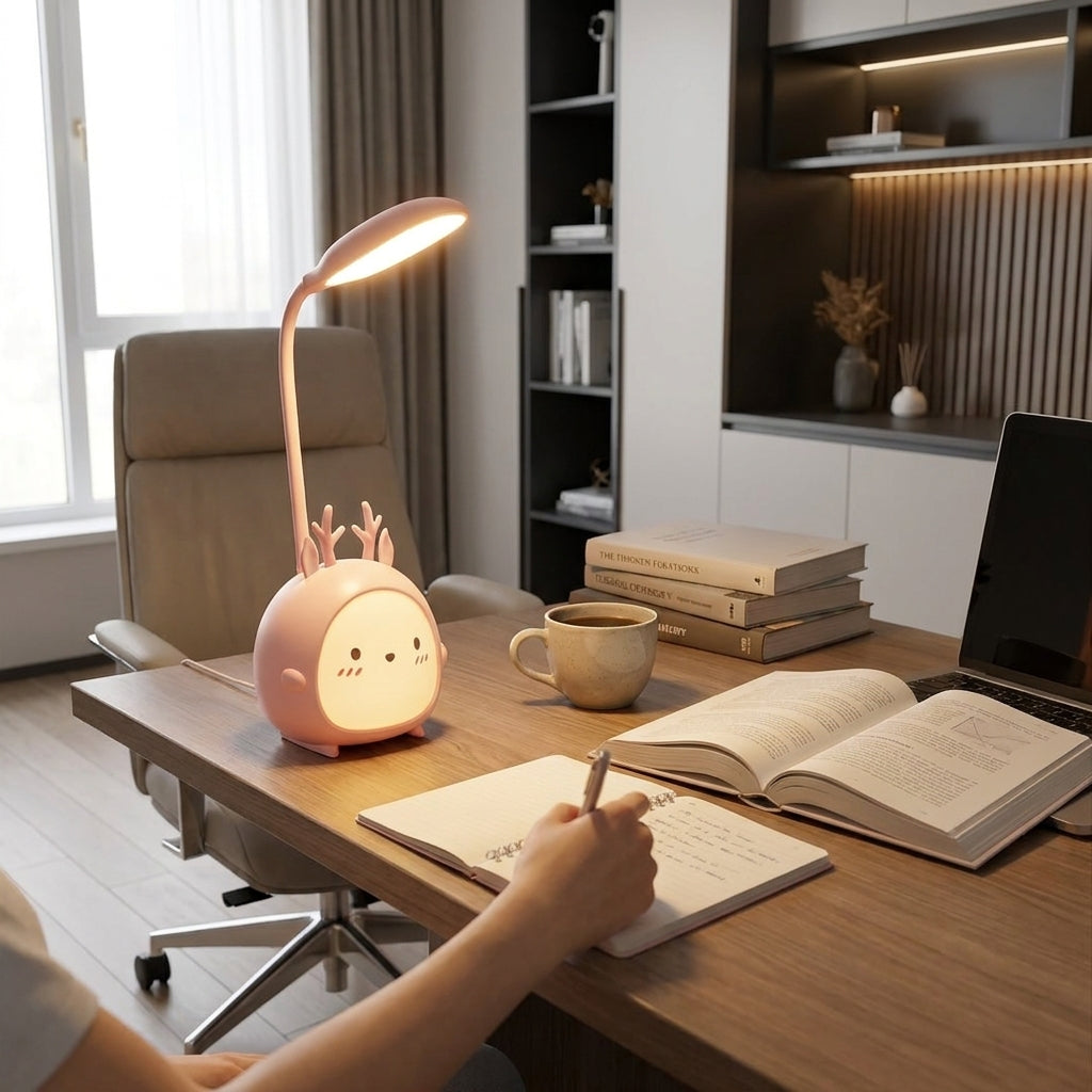 Gentle LED Reading Lamp with Flexible Neck and USB Connection