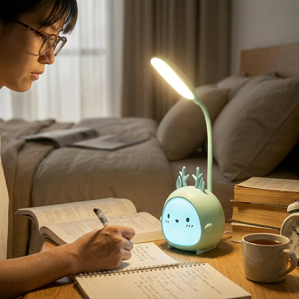 Gentle LED Reading Lamp with Flexible Neck and USB Connection