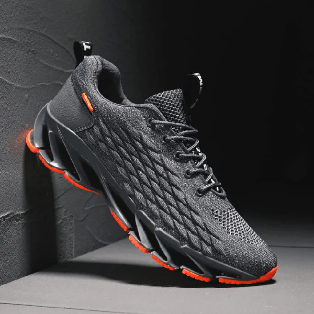 Men’s Running Shoes – Knit Sneakers with Grip Sole