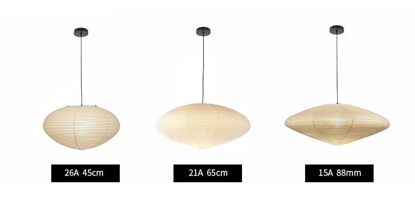 Washi Paper 15A 21A 26A Pendant Light