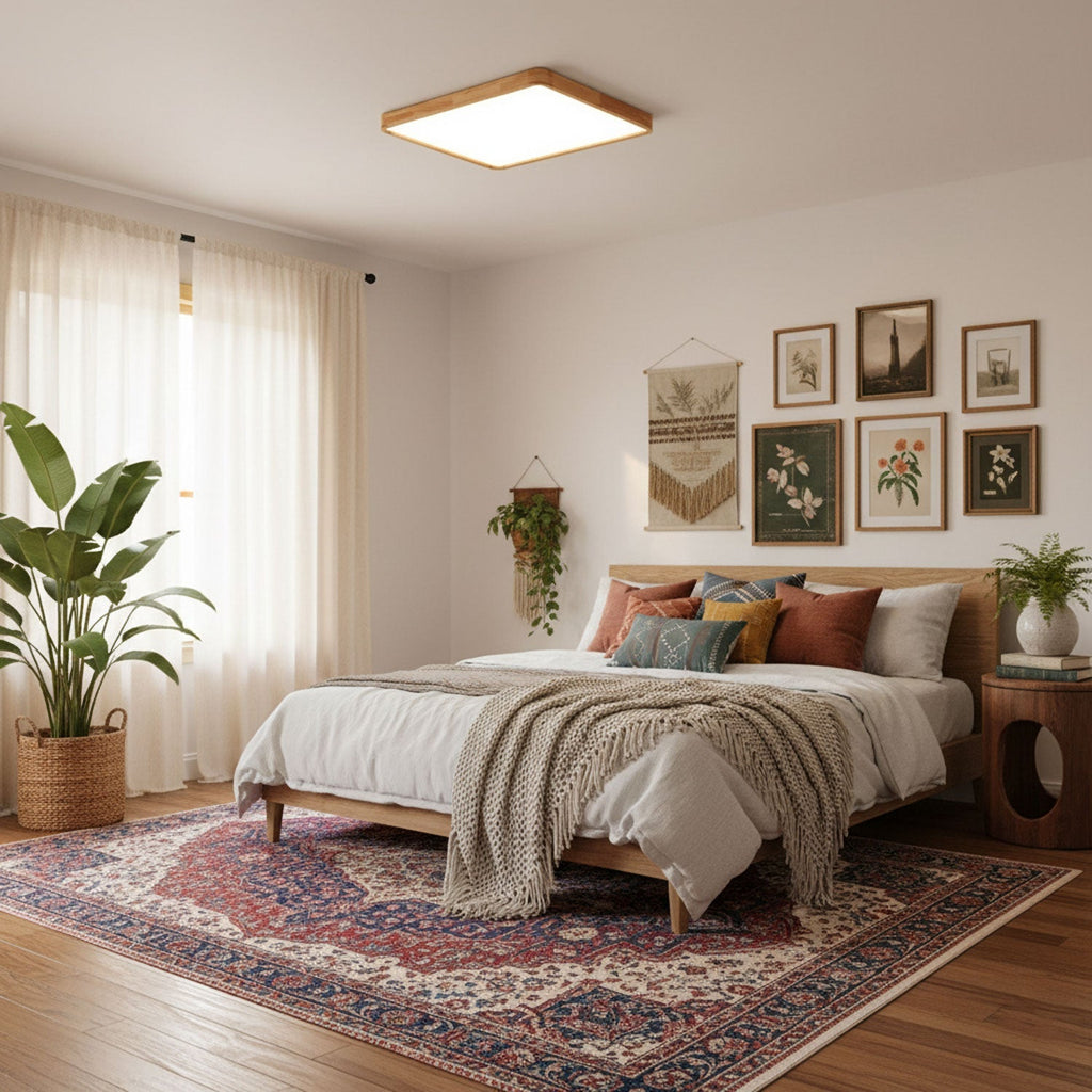 Wooden Geometric Ceiling Light