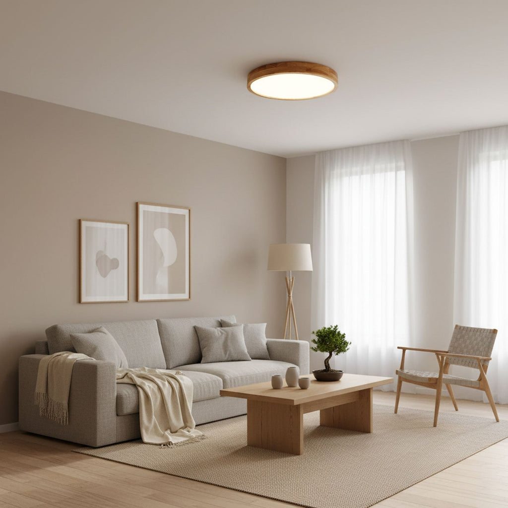Wooden Geometric Ceiling Light
