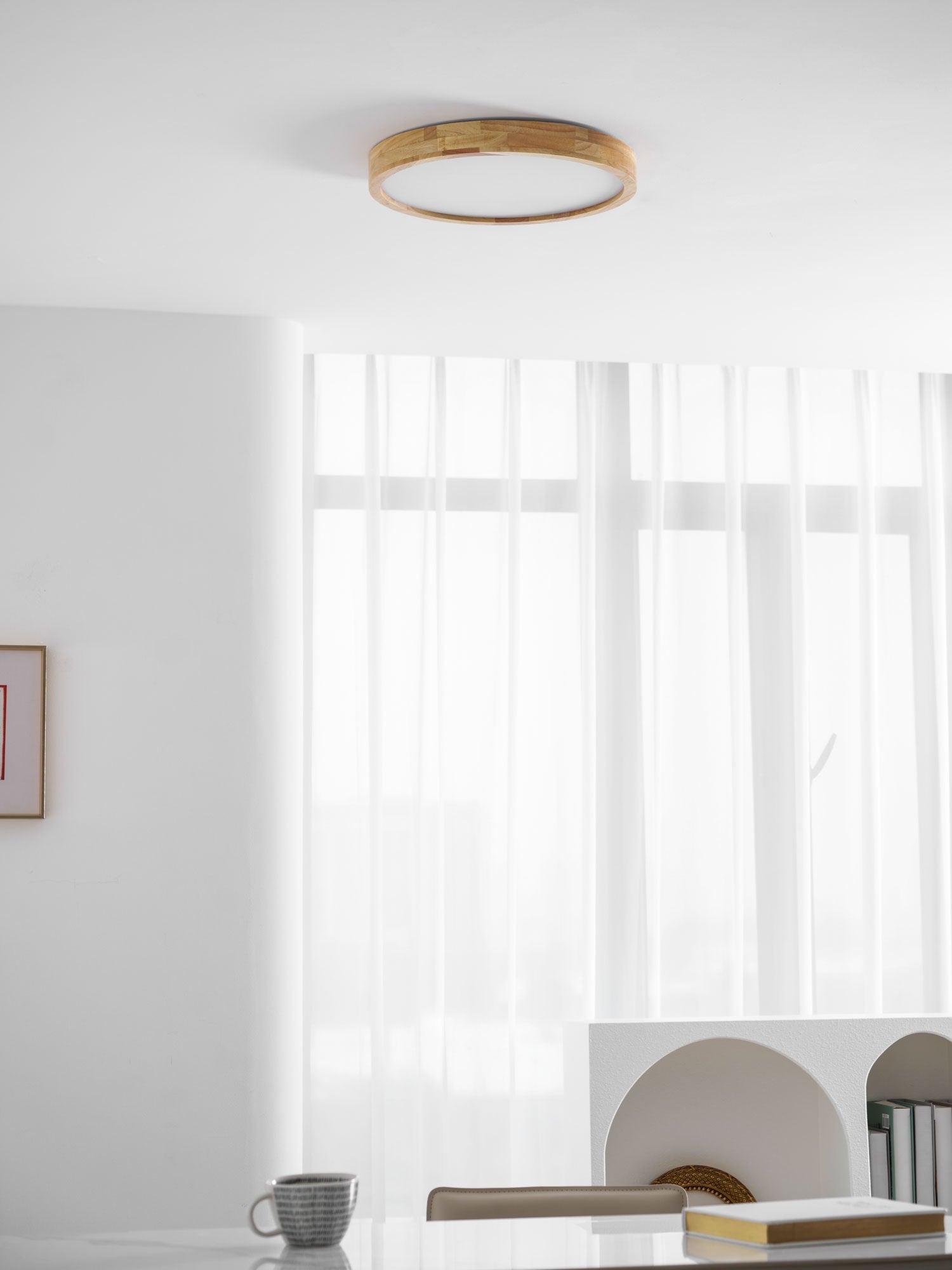Wooden Geometric Ceiling Light