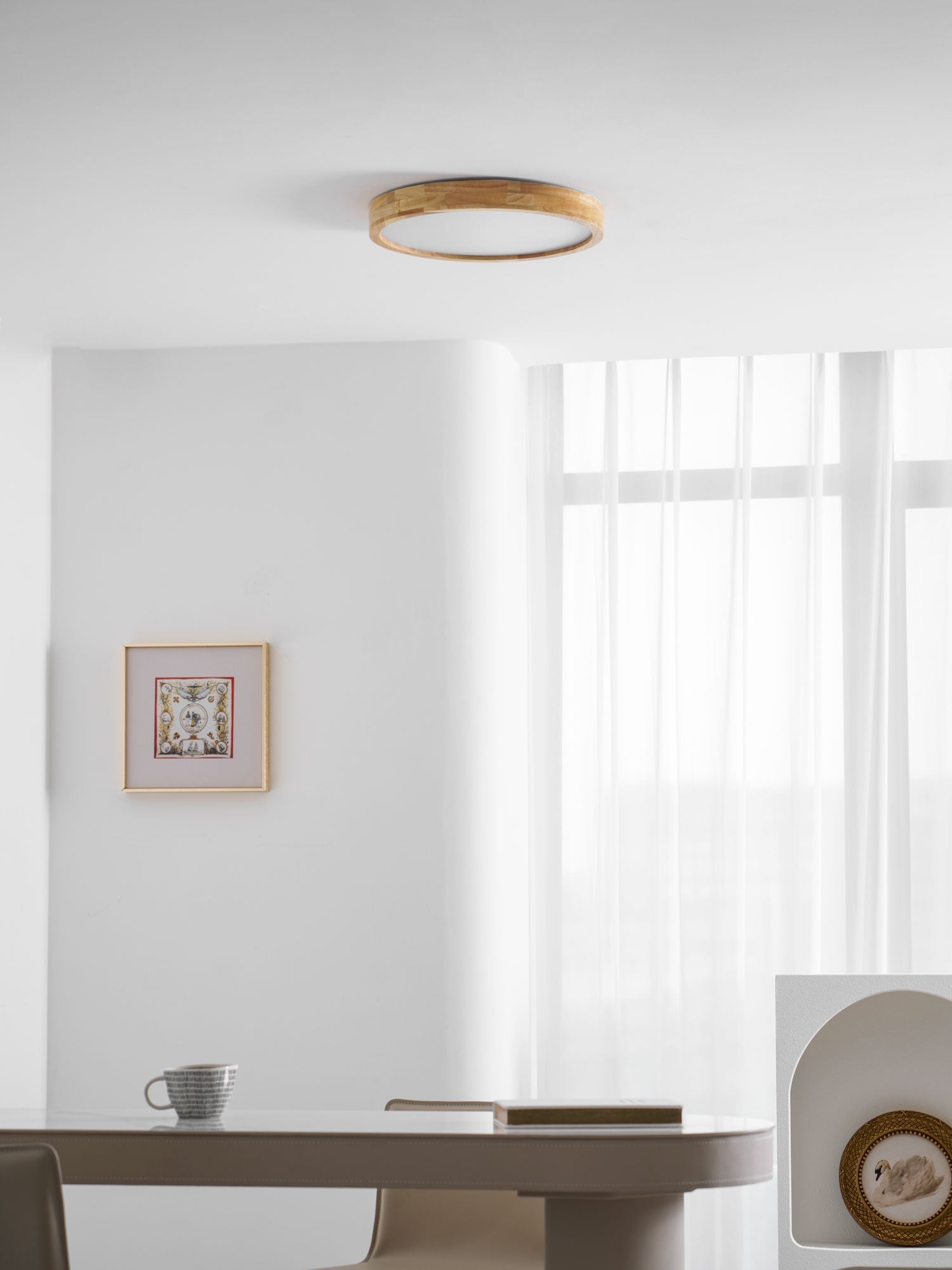 Wooden Geometric Ceiling Light