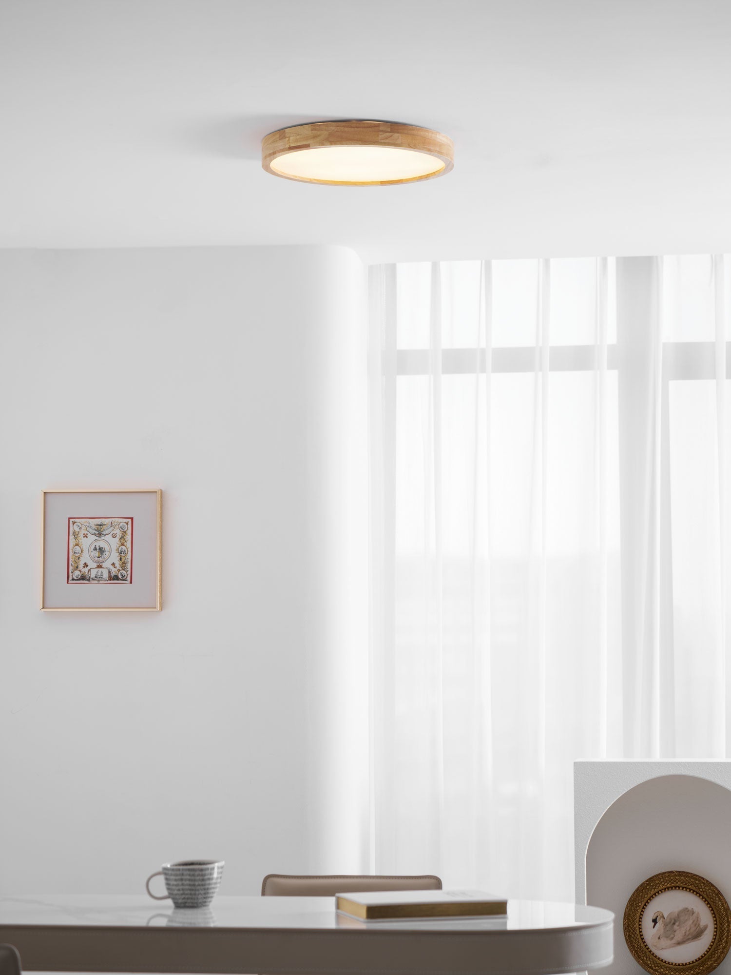 Wooden Geometric Ceiling Light