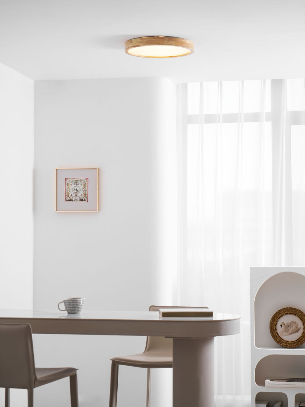 Wooden Geometric Ceiling Light