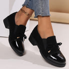 Margot | Women Loafers With Low Heel Bow Detail And Glossy Toe Cap For Office Days Or Everyday Wear