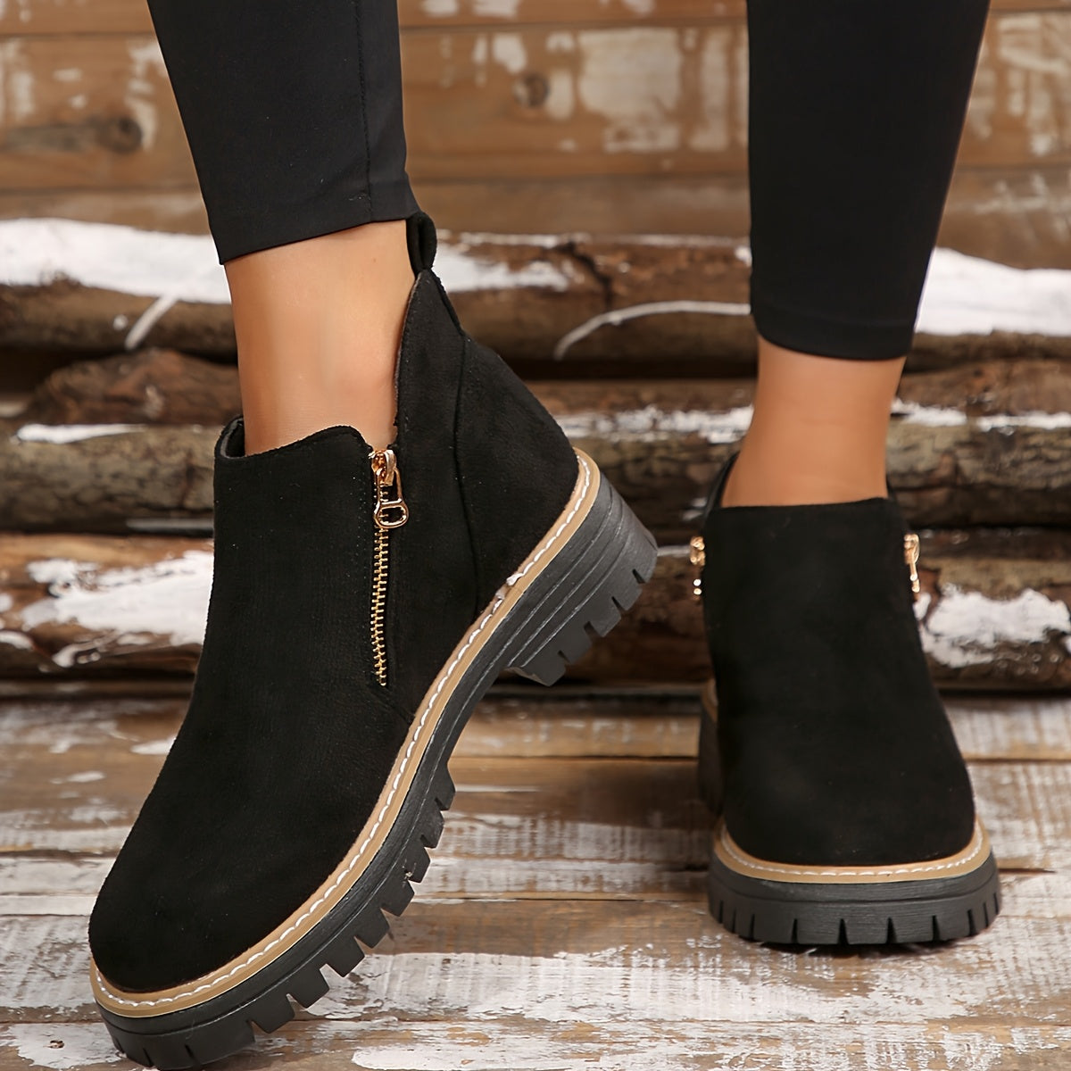 Raely | Women Boots With Side Zipper Arch Support Cushioned Insole And Sturdy Outsole For Autumn Or Office
