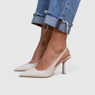 Bella | Women Pointed Toe Slingback Stiletto Heels With Leopard Print For Office Wear And Evening Occasions