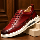 Selwyn | Men Full Grain Leather Trainers With Cushioned Footbed And Grip Sole For Smart Or Casual Wear