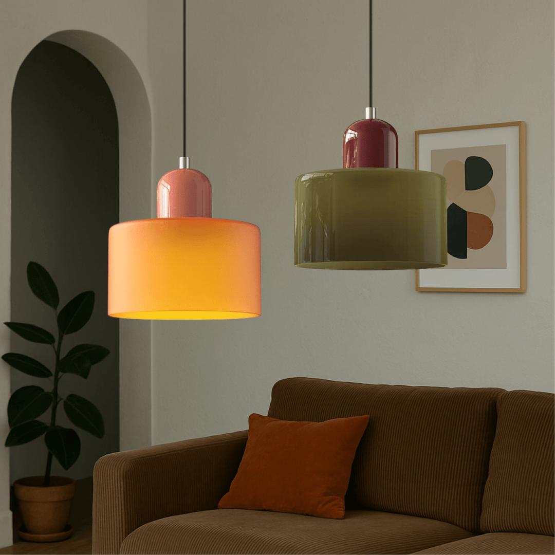 Bauhaus Colored Glass Pendant Light Modern Design