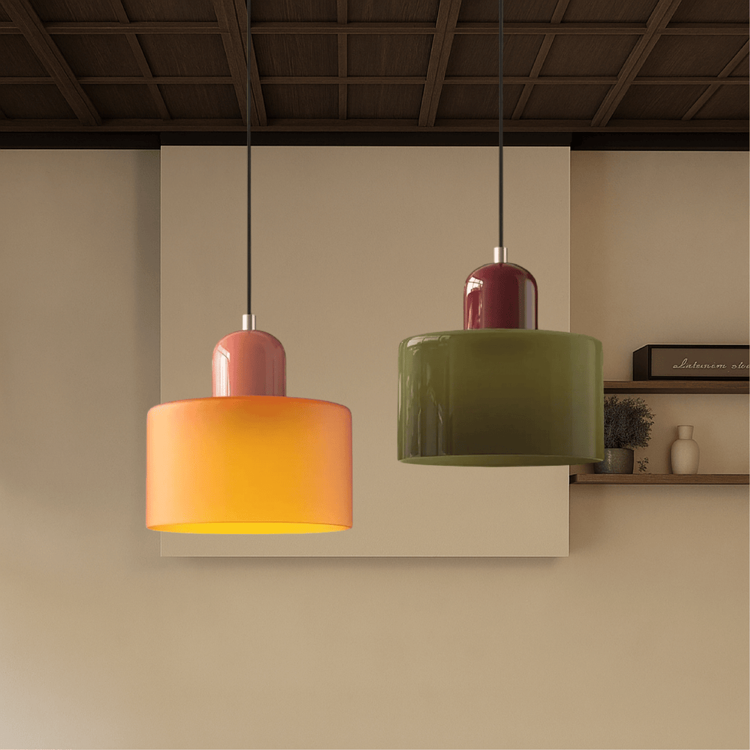 Bauhaus Colored Glass Pendant Light Modern Design