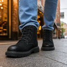 Men's Black Winfield Round Toe Boots