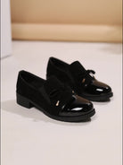 Margot | Women Loafers With Low Heel Bow Detail And Glossy Toe Cap For Office Days Or Everyday Wear