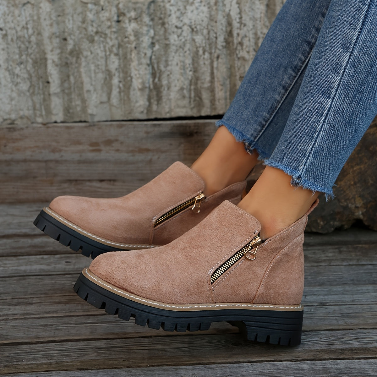 Raely | Women Boots With Side Zipper Arch Support Cushioned Insole And Sturdy Outsole For Autumn Or Office
