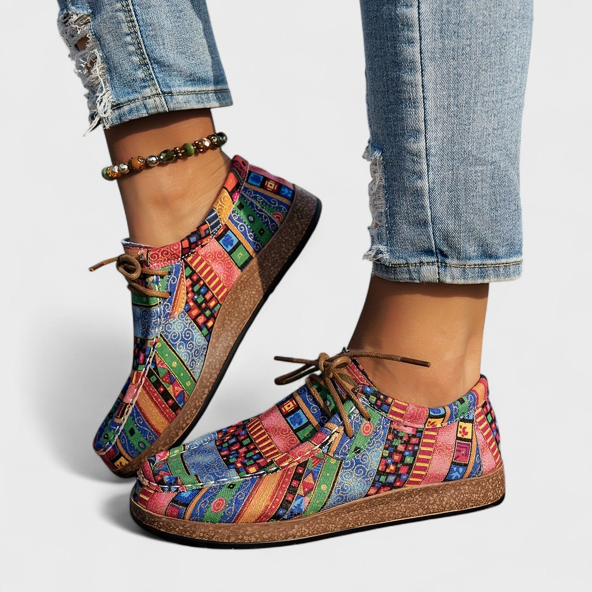 Seryphina | Women Sneakers With Shock Absorbing Sole Wide Heel Base Shaped Insole And Ventilated Upper
