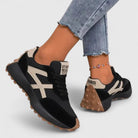 Amy | Women Contrast Sneakers With Cushioned Insole And Slip Resistant Outsole For City Walks Or Everyday Wear