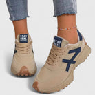 Amy | Women Contrast Sneakers With Cushioned Insole And Slip Resistant Outsole For City Walks Or Everyday Wear