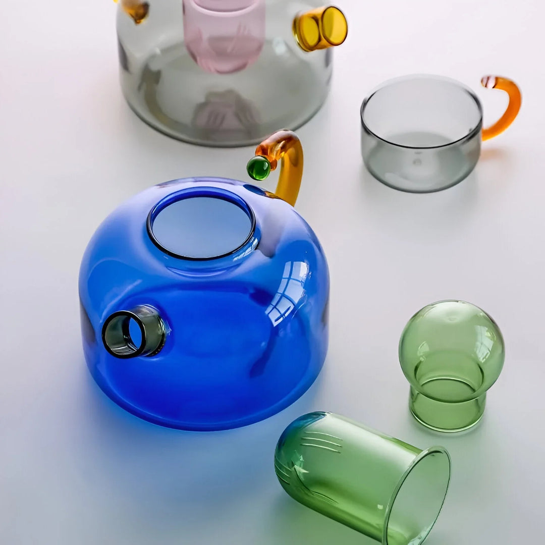 Elara - Transparent Teapot with Cups Made of Borosilicate Glass