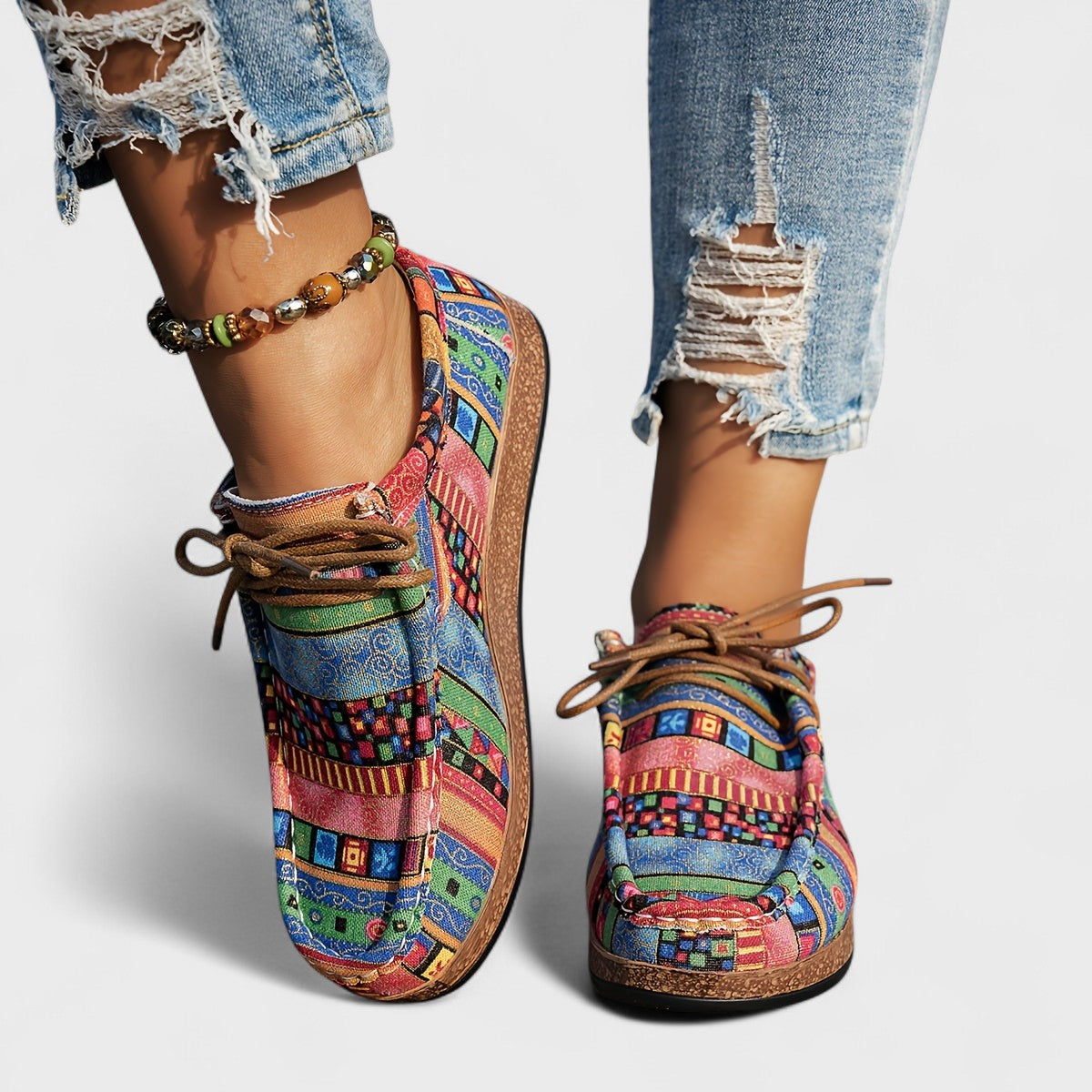 Seryphina | Women Sneakers With Shock Absorbing Sole Wide Heel Base Shaped Insole And Ventilated Upper
