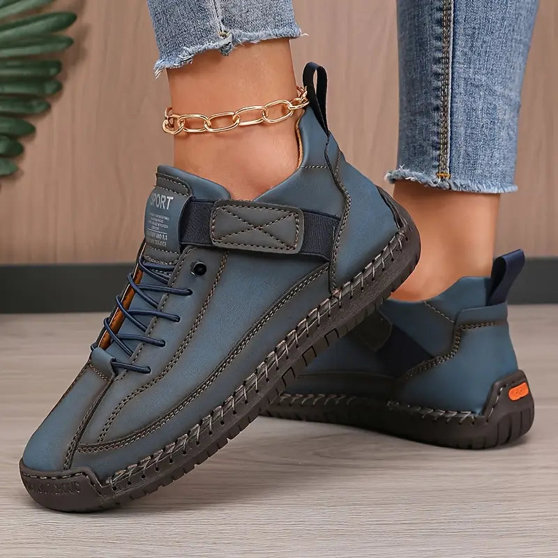 Saela | Women Slip On Sneakers With Wide Toe Box Elastic Side Panels And Supportive Sole For Summer Days