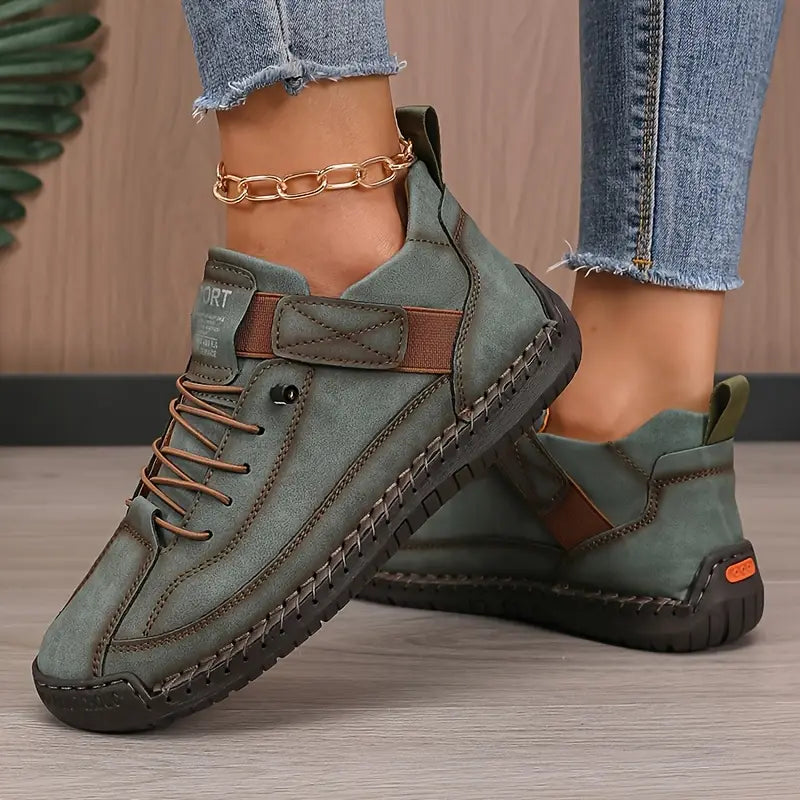 Saela | Women Slip On Sneakers With Wide Toe Box Elastic Side Panels And Supportive Sole For Summer Days