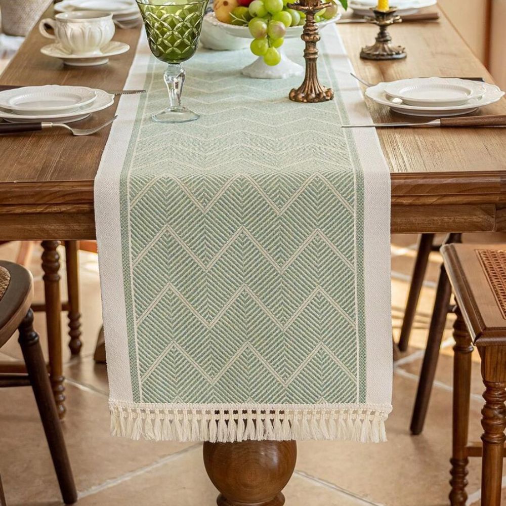 Elegant Table Runner with Woven Texture