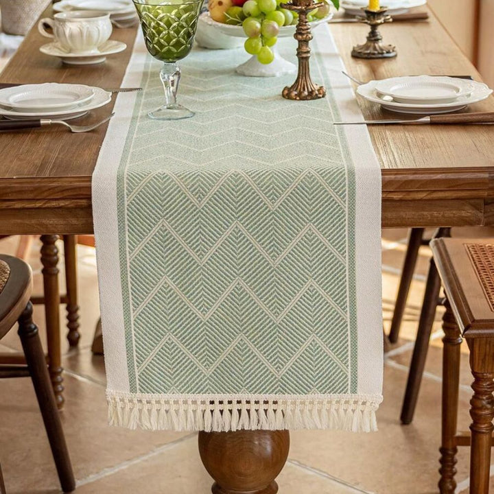 Elegant Table Runner with Woven Texture