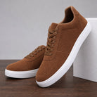 Elijah Perforated Sneakers - Color:Brown;Size:39