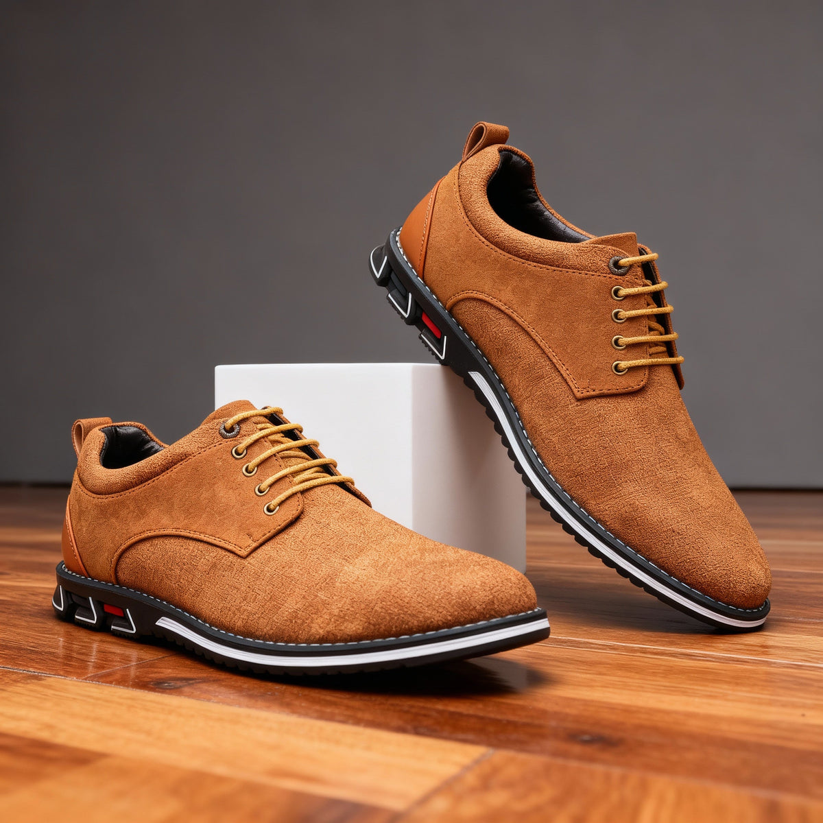 Victor | Men Derby Sneakers With Textured Upper Cushioned Footbed And Padded Ankle Support For Office Or Weekend