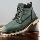 Ashford | Men Lace Up Boots With Metal Bolt Eyelets, Moss Green / 5