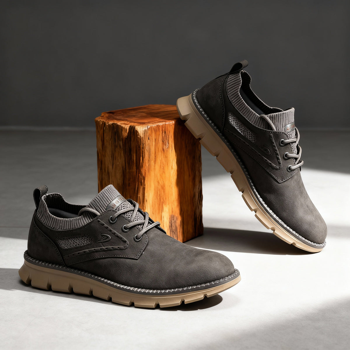 Marshall | Men Sneakers With Hand Stitched Detailing Ankle Sock Collar And Cushioning EVA Sole For Daily Miles